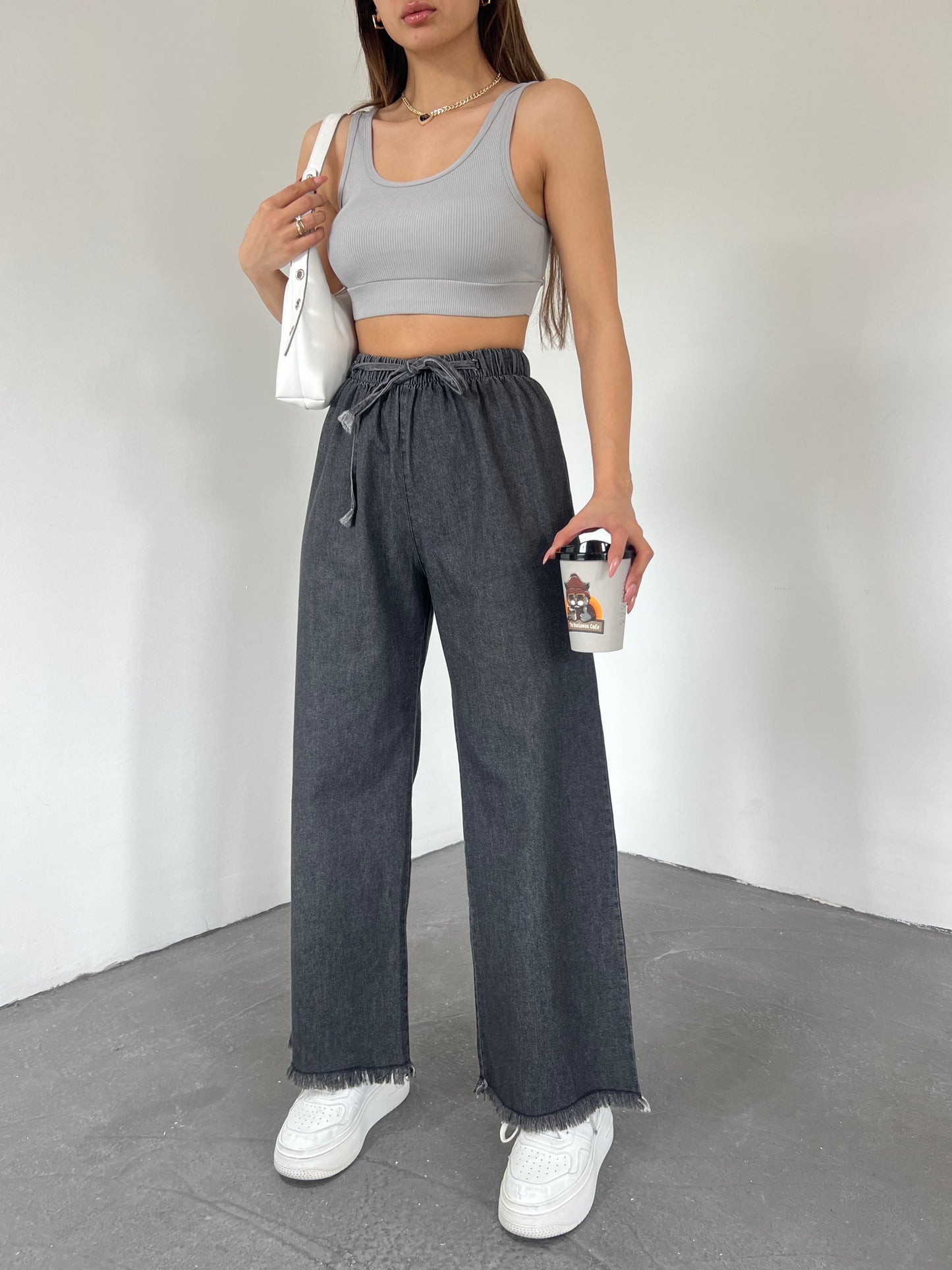 Paçası Püsküllü Palazzo Pantolon